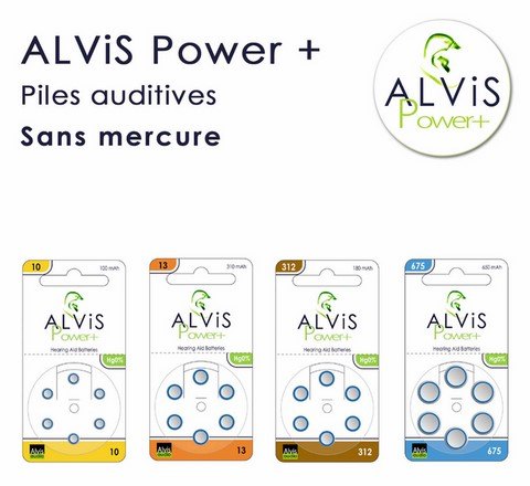 Piles auditives ALVIS Power